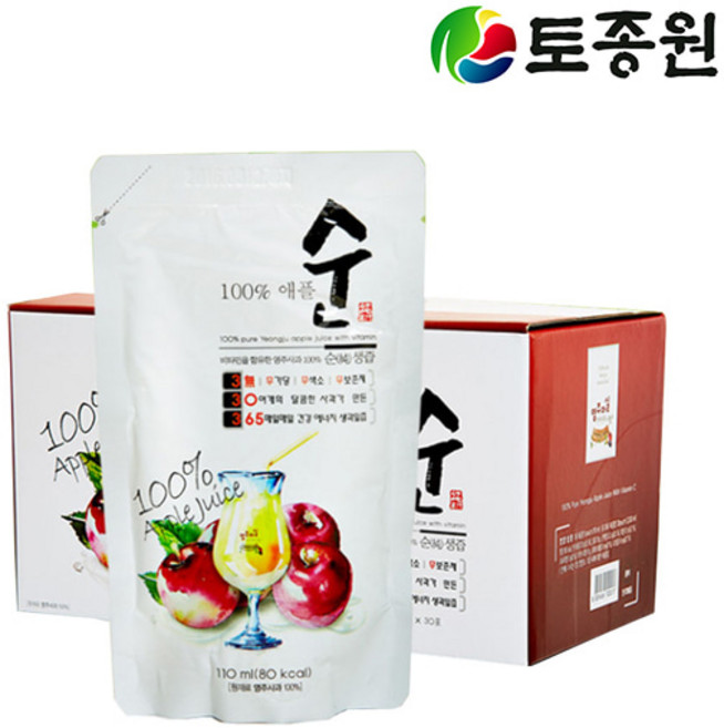 토종원 애플순 110mlx10포 순수자연 분말착즙