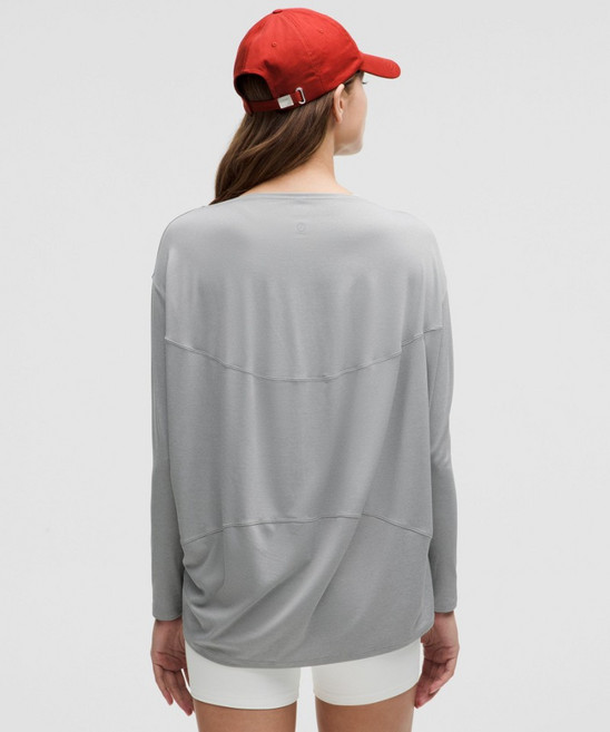 룰루레몬 여성 백인액션 코튼 롱슬리브 운동복 요가 필라테스 임산부 티셔츠