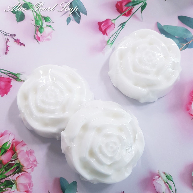 진주비누 Pearl soap 6월탄생석비누 보석비누 웨딩답례품, 상자포장(핑크리본)