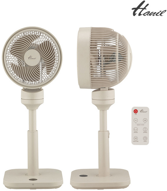 한일 아기바람 스퀘어 에어 서큘레이터 10인치 BLDC모터 저소음 3D회전 12단 리모컨, CF-10R(웜그레이)