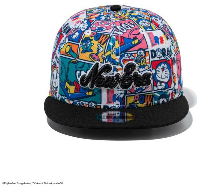 뉴에라 도라에몽 콜라보 모자 9FIFTY 590 올오버 프린트 블랙 14935420 스냅백