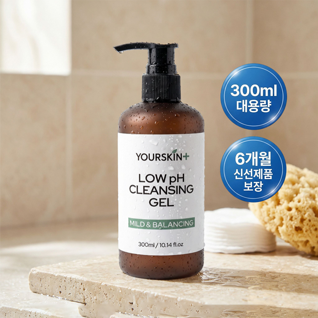 유어스킨플러스 로우 피에이치 클렌징 젤, 1개, 300ml