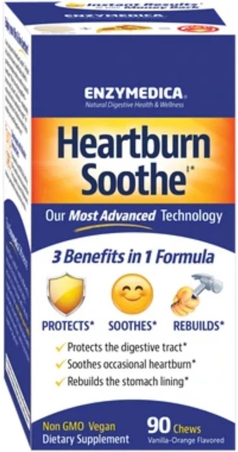 Enzymedica 엔자이메디카 속쓰림 완화 Heartburn Soothe 90 caps, 90정(1팩), 1개, 90정 - 쿠팡
