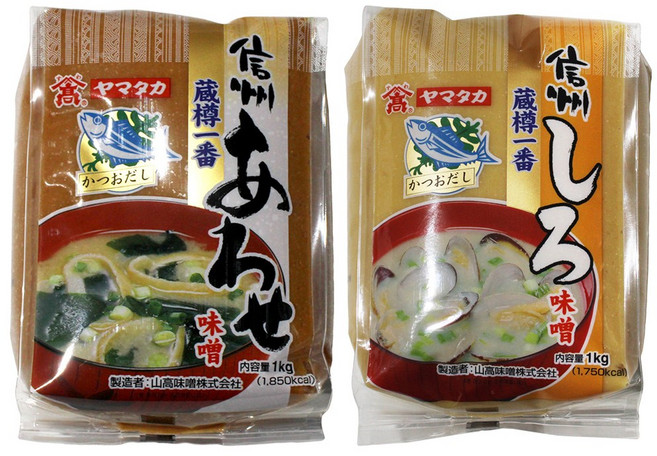 신슈 시로미소 백된장 1kg x1개+ 신슈 아와세 된장 x1kg 1개