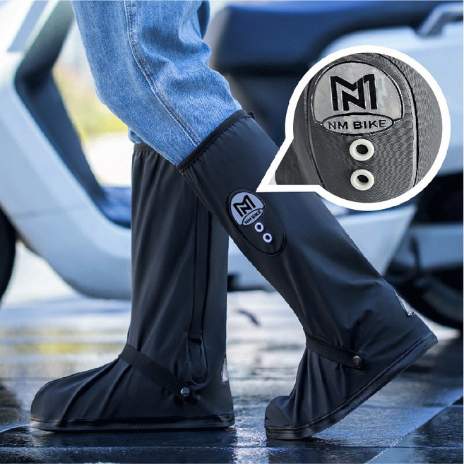 고급 방수 신발커버 미끄럼방지 레인 슈즈 덧신 덮개, 1세트, 화이트 L