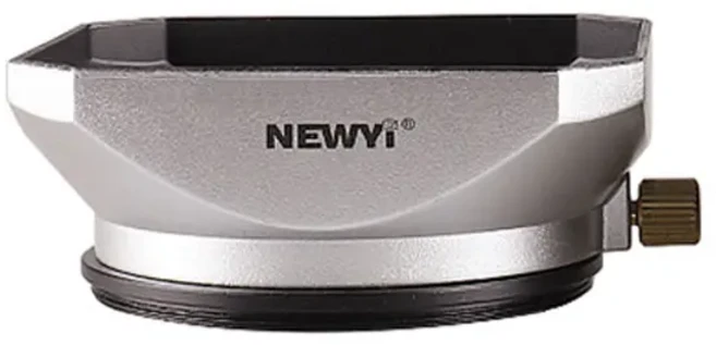 NEWYI 40.5mm 52 37 사각 렌즈 후드 알루미늄 합금 ABS 카메라 쉐이드 이상 초점 거리, 02 은, 02 49MM