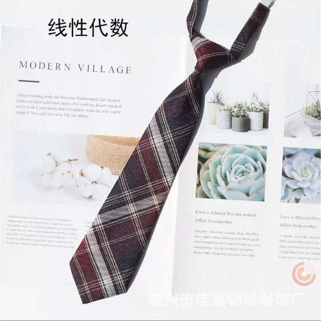 JK免打領帶 學院風懶人日系格子領結 學生領花