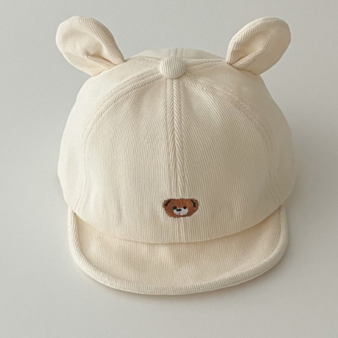 귀여운 곰돌이 아동용 유아용 캡모자 44-47cm (3-18개월)