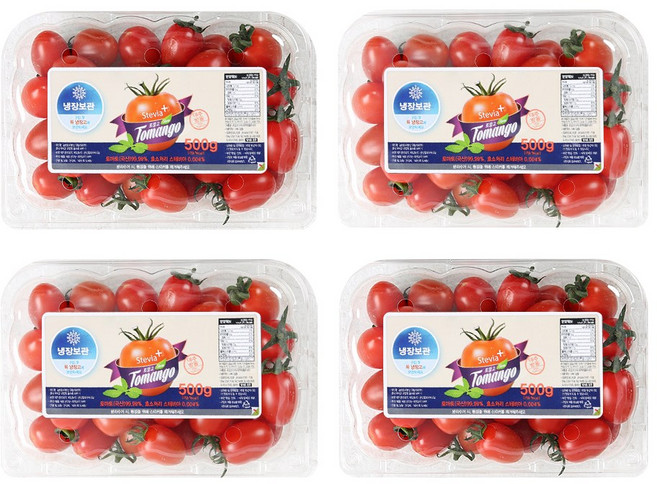 전대표 부여 굿뜨래 스테비아 토망고 옵션선택 / 대추방울토마토 / 산지직송 stevia mini tomato, 500g, 4팩