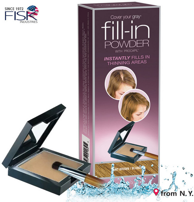 커버유어그레이 필-인 파우더 6.8g 팩트 타입 새치커버 탈모 커버 가는 모발 커버 짙은 갈색/검은색/밝은 갈색/금발색 USA 직수입, 금발색, 1개