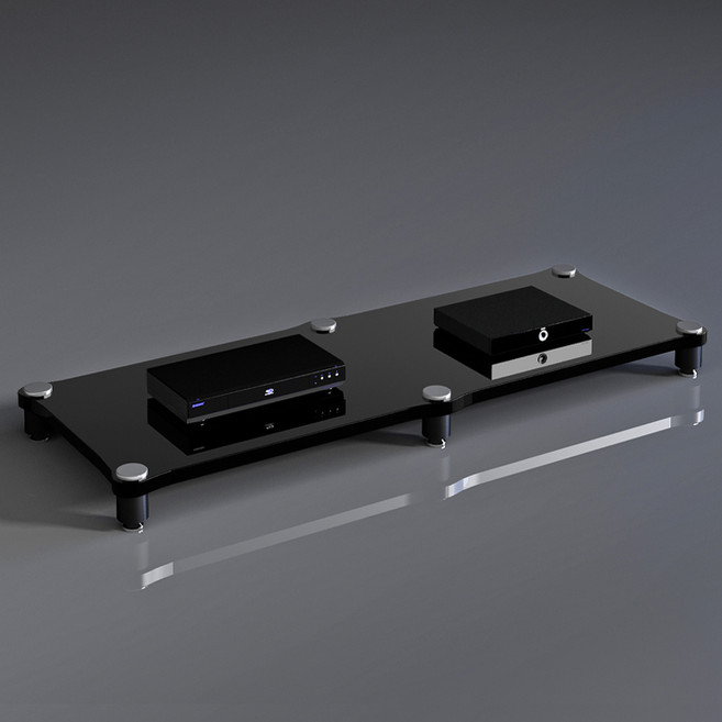 BYQWD고급 오디오랙 오디오장식장 턴테이블 받침대 오디오렉 오디오장 선반BYQWD, 1단 블랙