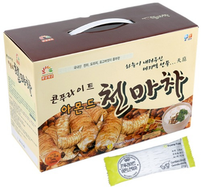 오양식품 콘푸라이트 아몬드 천마차, 21g, 90개입, 1개