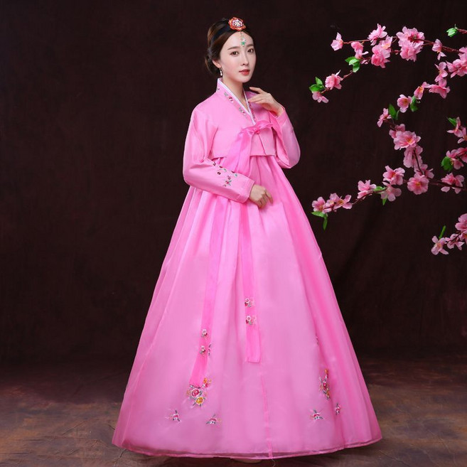 여성 한복 세트 전통 한복 웨딩 드레스 결혼식 돌잔치 한복 기질 하객룩 한복 무대 공연 한복 원피스 CY