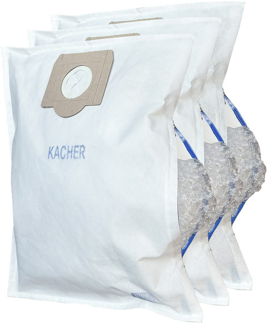 카처 WD4 WD5 먼지봉투 지퍼장착형 재사용 가능 3장