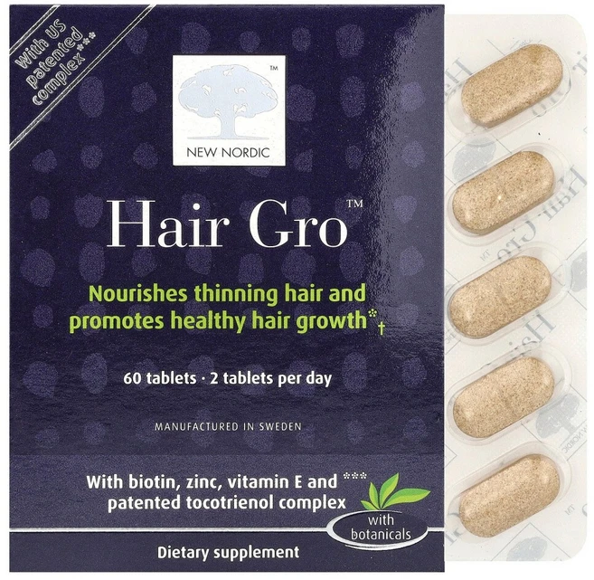 뉴노르딕US Hair Gro 캡슐 60개, 1개, 60정 - 쿠팡