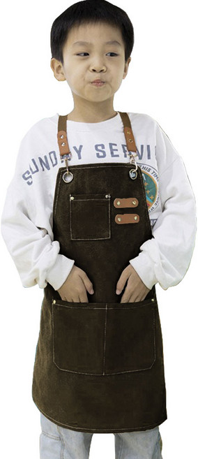 하토르 바리스타 캔버스 미술 앞치마 성인 어린이 리틀 아동 키즈 남아 남자