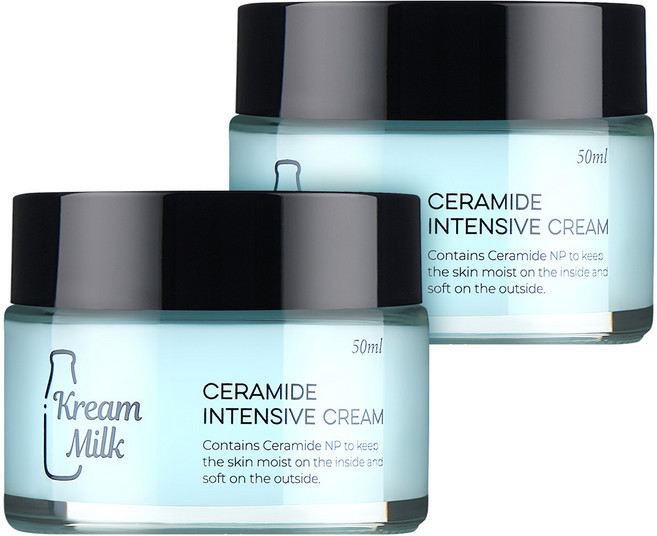 크림밀크 세라마이드 고보습 주름개선 피부장벽 강화 인텐시브 크림, 2개, 50ml
