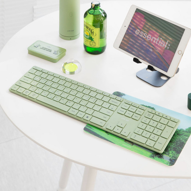 라이프썸 슬림 블루투스 키보드 (LFS-HA39) 9종 택1, 세이지 그린, LFS-HA39, 제조사축