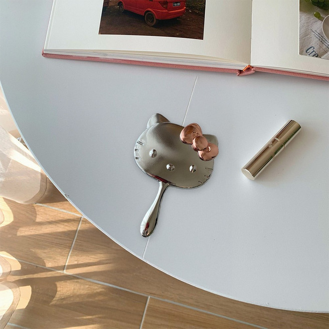 옐상 헬로키티 실버 손거울 접이식거울 4종, 1개, 실버 소형