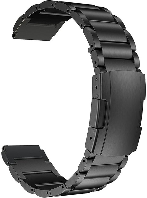 MaKTech 티타늄 밴드 22mm 경량 원피스 메탈 링크 브레이슬릿 Samsung Galaxy Watch 3 45mm/46mm Huawei Watch 4/3 Ultimate