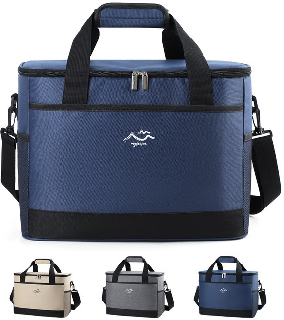 맘초이스 캠핑 피크닉 보온 보냉백 25L 대용량, 네이비, 1개