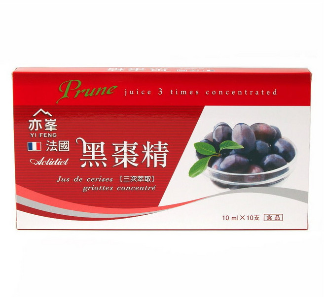 亦峯 法國ACTIDIET黑棗精 三次萃取濃縮 促進腸道蠕動 維持消化道機能 獨立包裝方便攜帶, 10個, 10ml