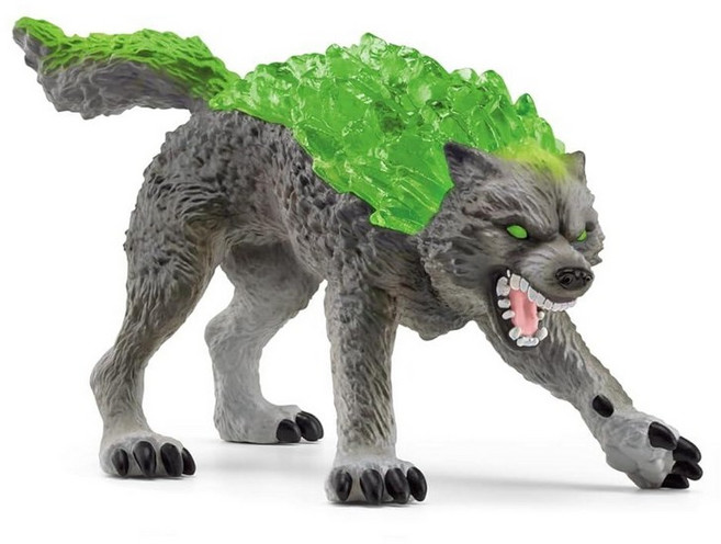 Schleich Eldrador Creatures - 15.2cm(6인치) 스톤 울프 피규어 및 용 상상력 놀이를 위한 재미있는 판타지 동물 내구성 있는 바위 야수 장난감 만