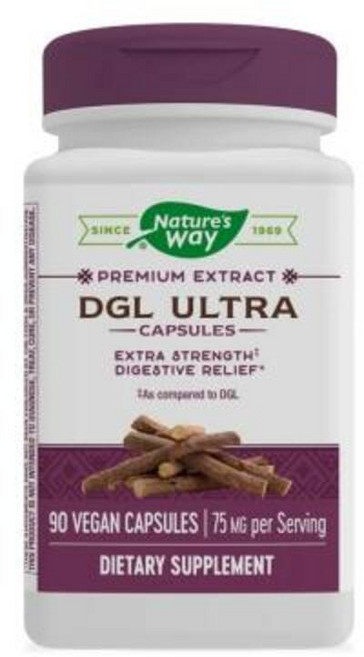 Natures Way 네이처스웨이 DGL 울트라 추출물 90 캡슐 건강관리 건강, 1개