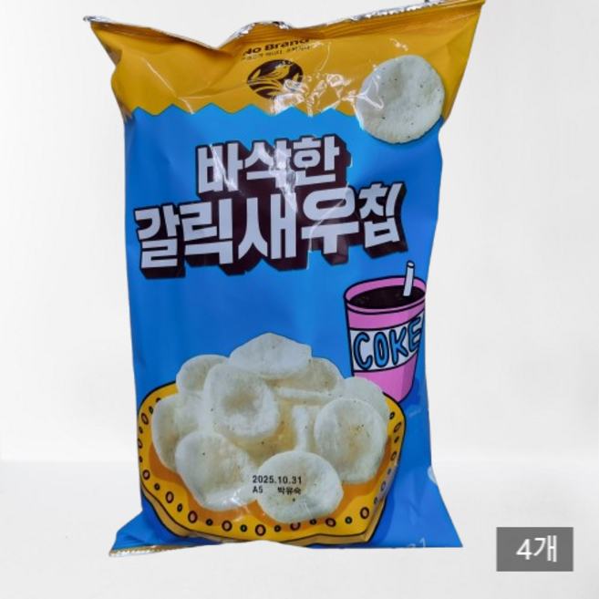 [노브랜드] 바삭한 갈릭새우칩, 155g, 4개