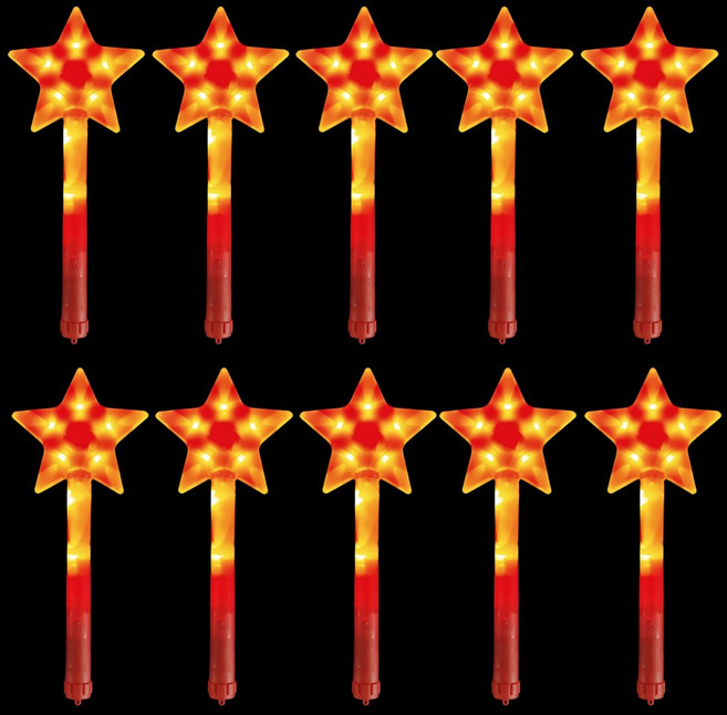 LED 콘서트 파티 학예회 응원봉, 10개, 왕별 레드