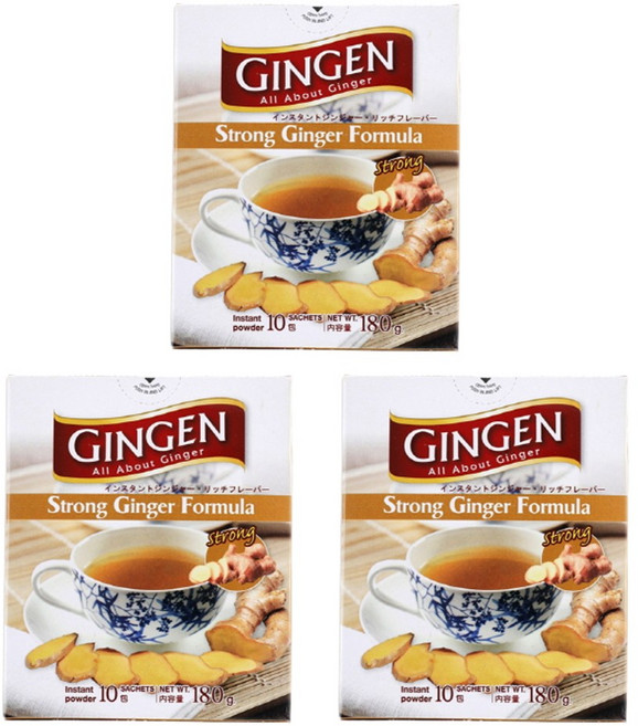 진젠 즉석생강차 스트롱 (18gx10개입) 180g X 3박스, 18g, 10개입