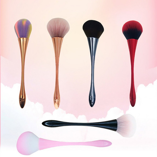 리빙쉘 메이크업 파우더 브러쉬, 블랙, 1개