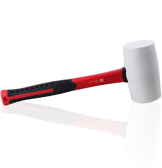 공구하자 타일 고무 망치 시공 백색 다용도 망치 스톤샵 타일 고무망치, 1개