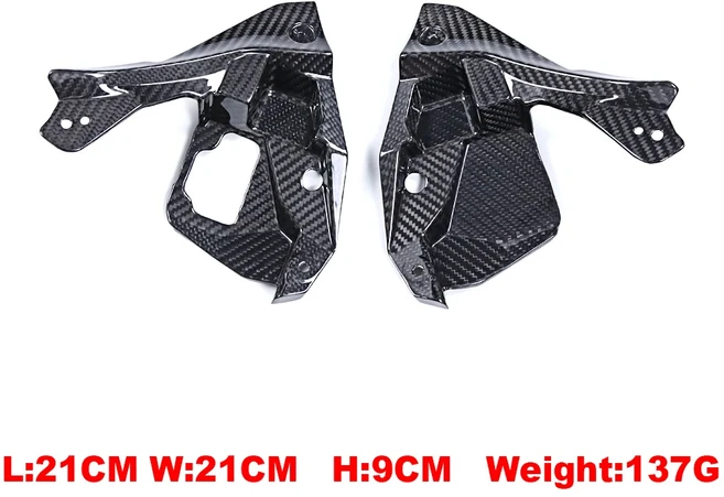 야마하 MT07 2013-2017 서론 카본 파이버 라디에이터 가드 리어 시트 사이드 패널 커버 풀 오토바이 액세서, 17 Side Panels