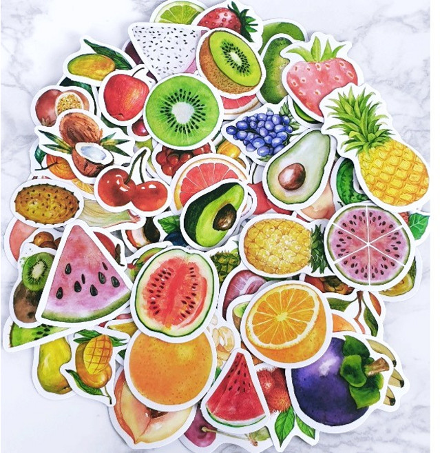 음식 다꾸스티커 100장 세트 vol 2 과일 다이어리꾸미기 커피 음료 인스 용품, 02.달콤한 디저트/100장