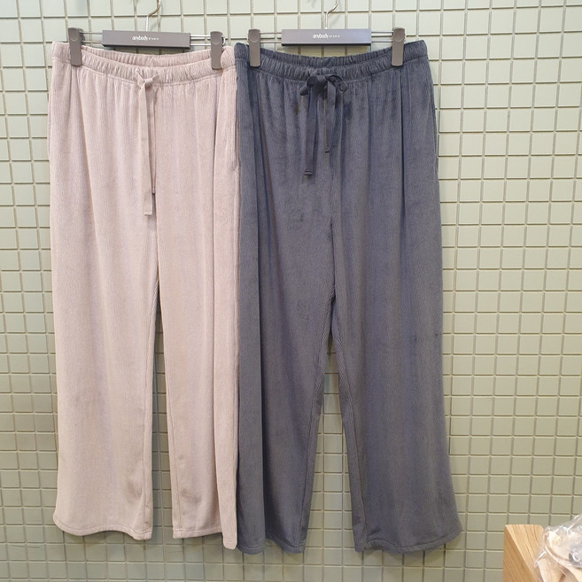 애니바디 부드러운촉감 신축성이뛰어나 하루종일 편안하게 착용할수있는 공용 코듀로이 9부 파자마 바지 2001부평점