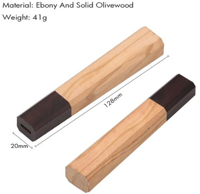 칼세트 일본 클래식 팔각형 칼 손잡이 DIY 반제품 수제 다마스커스 스틸 나이프 재료 주방 1 개, [04] Olive and Ebony S