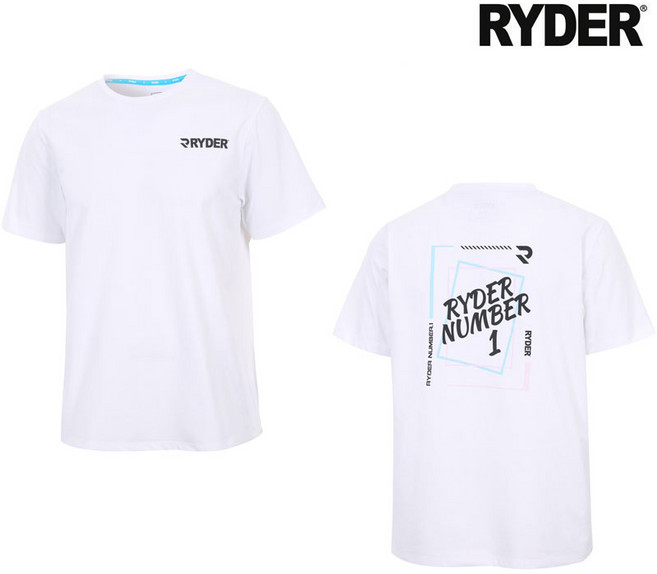 라이더 티셔츠 배드민턴 반팔 상의 남성 여성 코튼라이크 반팔티 화이트 2023RC-2