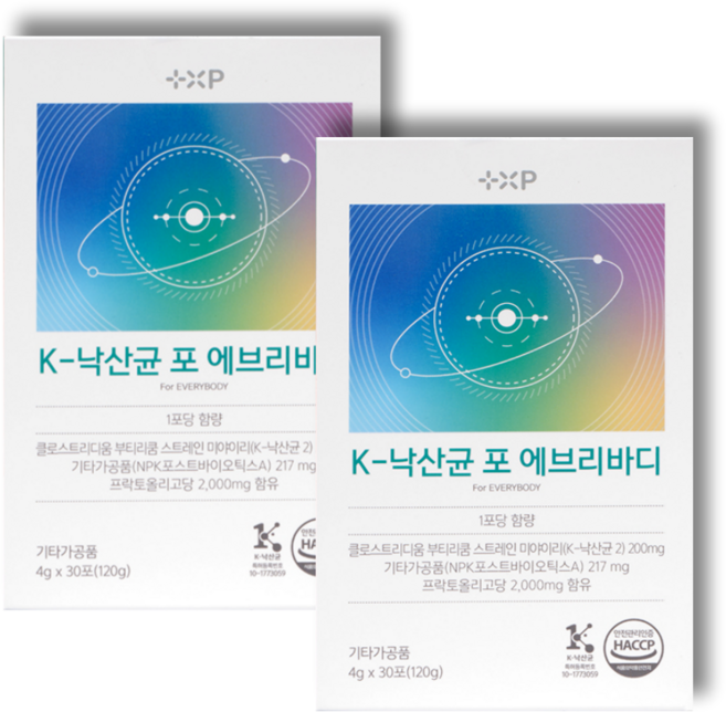 프리미엄 낙산균 유산균 온 가족 장건강 프로젝트 에브리바디 포스트바이오틱스 특허 k낙산균 프로바이오틱스, 1세트, 60회분