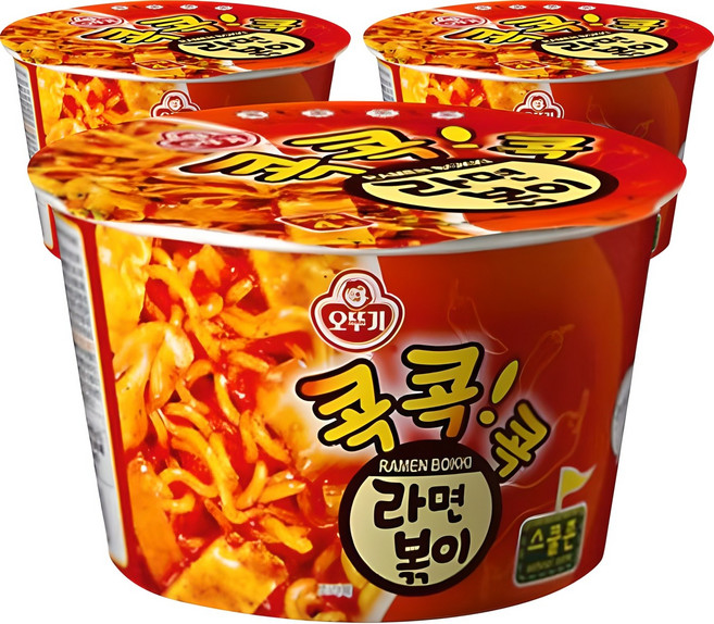 오뚜기 라면볶이 용기 120g, 3개