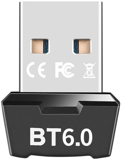 USB 藍牙適配器 BT6.0, 黑色, 1個, RTL640(02)