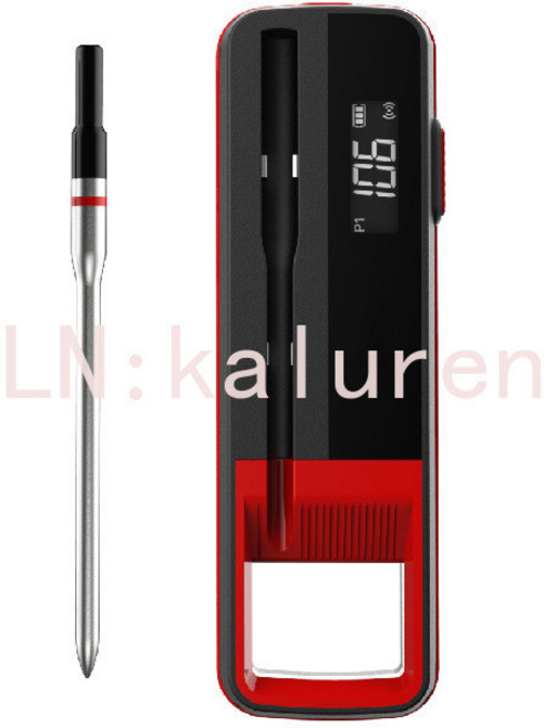 崇德店 藍牙燒烤叉 單針烤肉BBQ探針 無線食物溫度計 智能燒烤助手, 1個, 單探針版