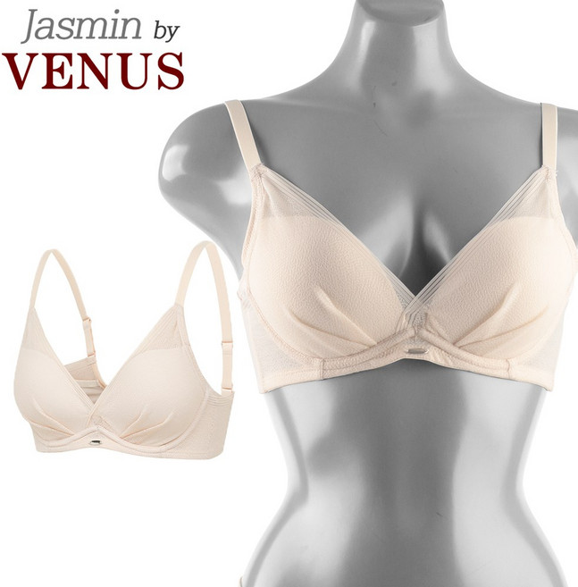 비너스 여성 저중심 햄 더블윙 부유방 보정 와이어 브라