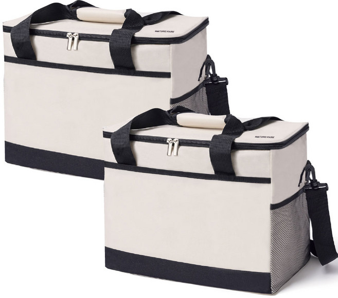 네이쳐파크 1+1 아이스 3중단열 보온 보냉 가방 쿨러백 대형, 1+1 베이지, 30L