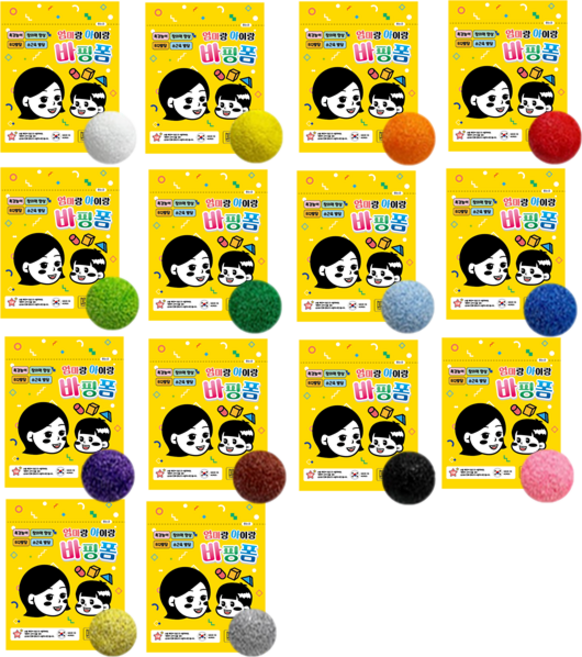 엄마랑아이랑 바핑폼 클레이 14색 세트, 50g * 14개