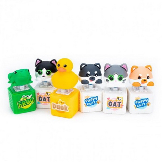 동물 사운드 불빛 딸깍이 1개 정병우토이 LED 딸깍이 열쇠고리 LED 딸깍이 키링 기계식 키보드 테트리스 자판기 피젯 딸깍이