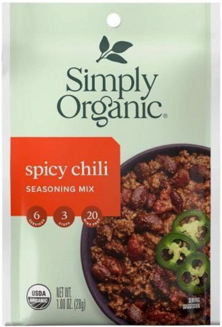 심플리 오가닉 스파이시 칠리 시즈닝 각28g 12팩, 28g, 12개