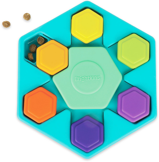 브라이트킨즈 강아지 장난감 노즈워크 스핀&씽크 육각퍼즐 LER9428, 1개, 혼합