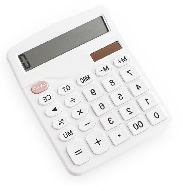 소프트 계산기 큰버튼 디지털 전자 사무 실리콘 무소음, 1개, 블루