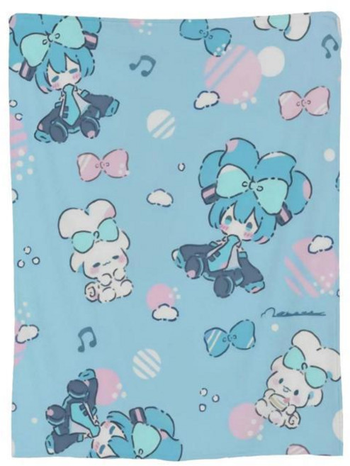 하츠네 미쿠 애니메이션 담요 플리스 봄 가을 경량 침구용 자동차용 얇은 이불